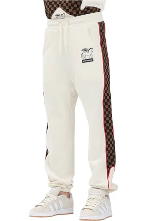 Sprayground Broeken, Heren, Wit, XL, Katoen, Witte sportieve broek Urban stijl