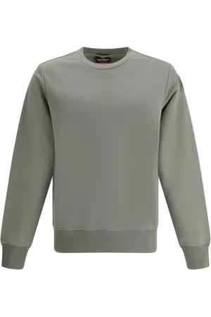 Parajumpers Sweatshirts & Hoodies, Heren, Groen, L, Katoen, Ribgebreide Crew Neck Logo Sweatshirt