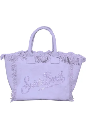 MC2 SAINT BARTH Tassen, Dames, Paars, ONE Size, Katoen, Canvas Mini Vanity Tas met Rits