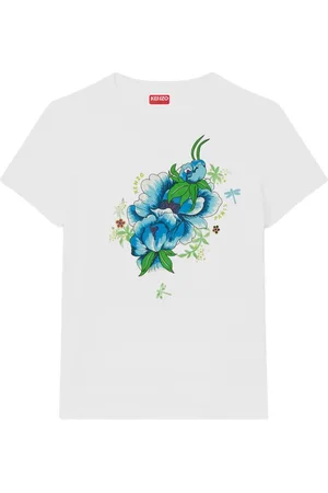 Kenzo Tops, Dames, Wit, M, Stijlvolle T-shirts en Polos