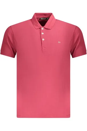Napapijri Tops, Heren, Rood, M, Katoen, Polo Shirt met Geborduurd Logo