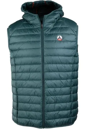 Jott Jassen, Heren, Groen, S, Hooded Sleeveless Puffer Jacket