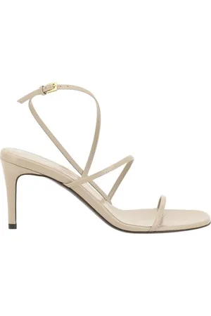 Khaite Schoenen, Dames, , 40 EU, Leer, Sandalen met pythonpatroon en strik
