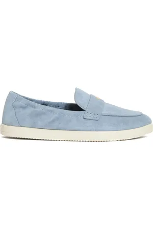 Tory Burch Schoenen, Dames, Blauw, 37 1/2 EU, Suède, Blauwe Suède Loafer Schoen
