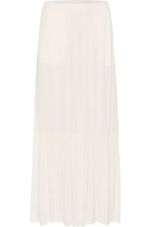 Soaked in Luxury Rokken, Dames, Wit, S, Elegante Maxi Rok Whisper