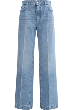 Dolce & Gabbana Jeans, Dames, Blauw, M, Klassieke Straight Jeans