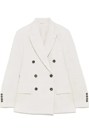Brunello Cucinelli Jassen, Dames, , XS, Jas met Dubbele Rij Knopen