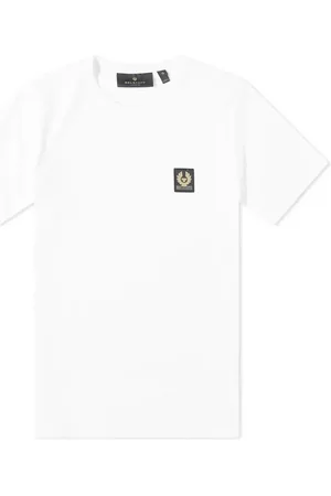 Belstaff Tops, Heren, Wit, S, Katoen, Premium Lavendel Patch Tee