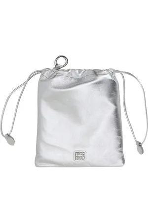 Miu Miu Tassen, Dames, Grijs, ONE Size, Leren trekkoordtas