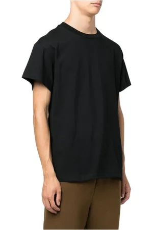 Jil Sander Tops, Heren, Zwart, S, Katoen, Logo Katoenen T-shirt 3-Pack Zwart