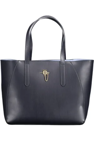Tommy Hilfiger Tassen, Dames, Blauw, ONE Size, Blauwe Schoudertas met Binnenzak