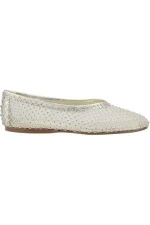 FORTE FORTE Schoenen, Dames, Wit, 40 EU, Mesh Strass Ballerinas