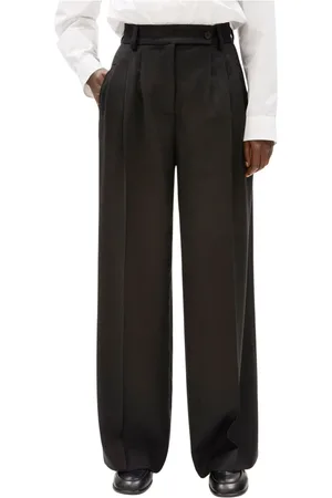 Armedangels Broeken, Dames, Zwart, L, Wijde hoge taille broek