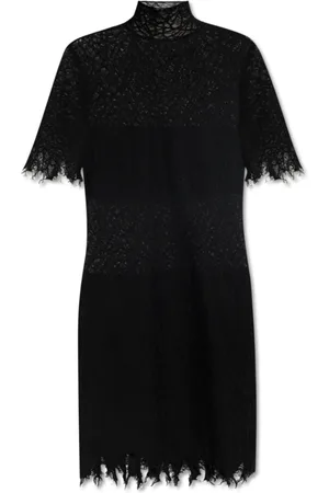 Alexander McQueen Kleedjes, Dames, Zwart, M, Katoen, Kanten jurk