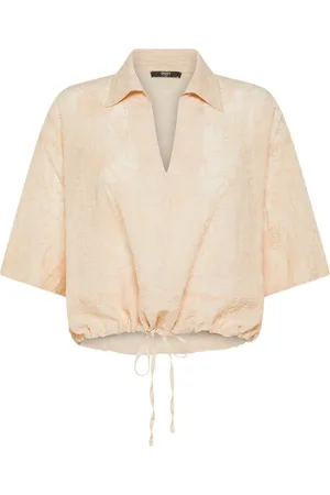 SEVENTY BY SERGIO TEGON Blouses & Shirts, Dames, , S, Katoen, Geborduurde Voile Zijden Shirt