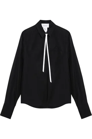 Sportmax Blouses & Shirts, Dames, Zwart, XS, Katoen, Lange mouwen overhemd