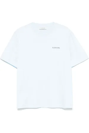 Lanvin Tops, Heren, Blauw, XL, Sky Crew Neck T-shirts