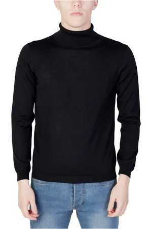 ALVIERO MARTINI 1A CLASSE Truien, Dames, Zwart, 3Xl, Polyester, Zwarte Coltrui Gebreide Kleding Lange Mouwen