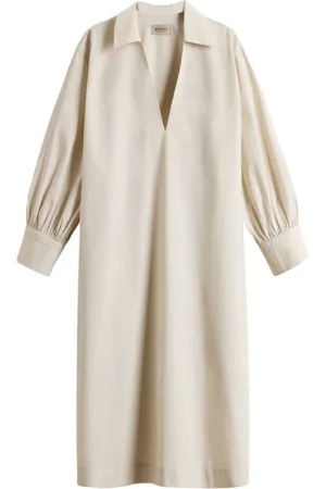 Woolrich Kleedjes, Dames, , XS, V-hals Jurk met Lange Mouwen
