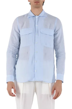 TAGLIATORE Overhemden, Heren, Blauw, 2Xl, Linnen, Linnen overhemd
