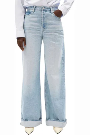 Armedangels Jeans, Dames, Blauw, W28 L32, Wijde Pijp Losse Jeans