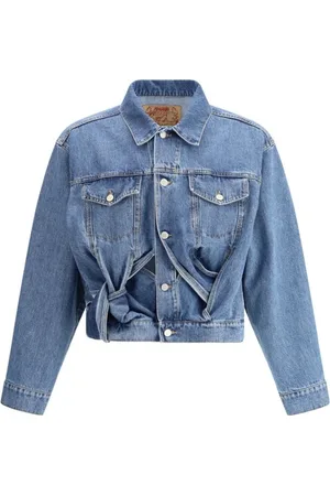 MAGLIANO Jassen, Heren, Blauw, M, Denim, Denim Level Jack met Uitgesneden Details