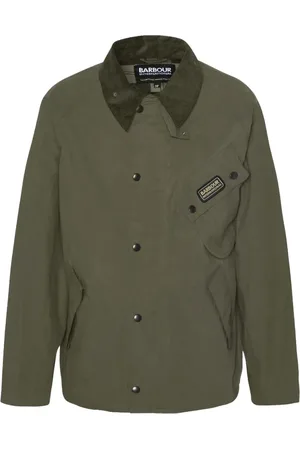 Barbour Jassen, Heren, Groen, L, Katoen, Casual A7 Pacemaster Jas in Dusky