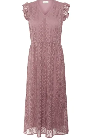 Cream Kleedjes, Dames, Roze, XS, Elegante Nostalgia Rose Jurk