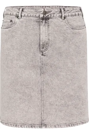 Kaffe Rokken, Dames, Blauw, XL, Denim, Klassieke Denim Rok Grijs Gewassen