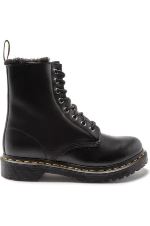Dr. Martens Schoenen, Dames, Zwart, 36 EU, Leer, 1460 Serena Laarzen - Stijlvol en Duurzaam