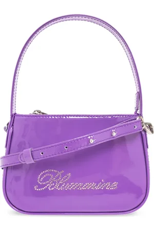 BLUMARINE Tassen, Dames, Paars, ONE Size, Leer, Lakleren schoudertas