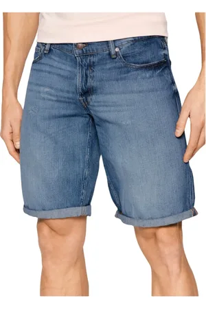 Guess Korte broeken, Heren, Blauw, W29, Denim, Blauwe Denim Shorts