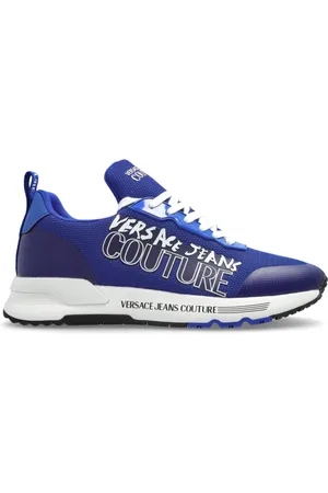 VERSACE Schoenen, Heren, Blauw, 42 EU, Sportschoenen met logo