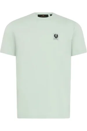 Belstaff Tops, Heren, Groen, S, Katoen, Groene Bries Patch Tee Essentieel Stijl