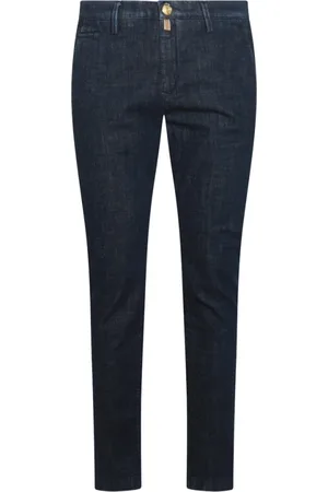 Jacob Cohen Jeans, Heren, Blauw, W36, Denim, Blauwe Denim Jeans met Frontale Rits