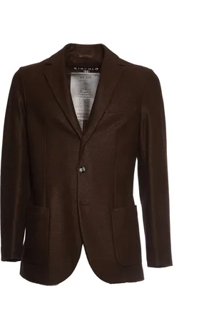 Circolo Jassen, Heren, Bruin, M, Katoen, Bruine Blazer Klassieke Stijl