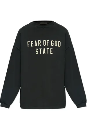 FEAR OF GOD Sweatshirts & Hoodies, Heren, Zwart, M, Katoen, Lange Mouw T-shirt