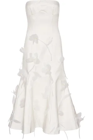 ROTATE Kleedjes, Dames, Wit, S, Polyester, Witte Polyester Jurk