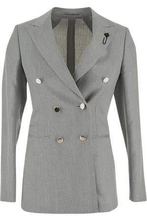 LARDINI Jassen, Dames, Grijs, M, Wol, Stijlvolle Damesjas