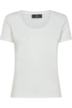 Peuterey Tops, Dames, Wit, M, Katoen, Katoen Stretch Jersey T-shirt
