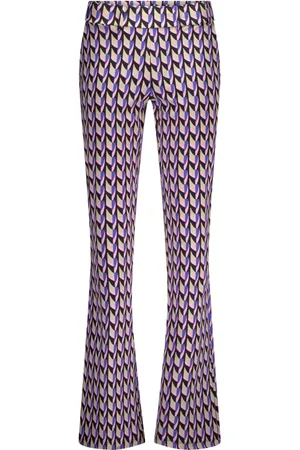 Lady Day Broeken, Dames, Veelkleurig, XS, Poppy Twist Flared Broek