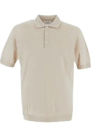 LARDINI Tops, Heren, , S, Katoen, Fijngebreid poloshirt