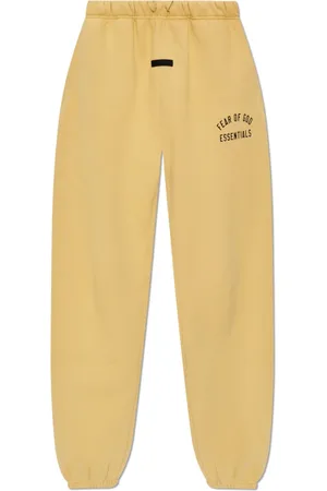 FEAR OF GOD Broeken, Dames, Geel, L, Katoen, Trainingsbroeken met logo