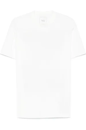 Y-3 Tops, Heren, Wit, M, Katoen, Wit T-shirt