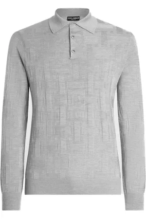 Dolce & Gabbana Truien, Heren, Grijs, XL, Stijlvolle Gebreide Trui