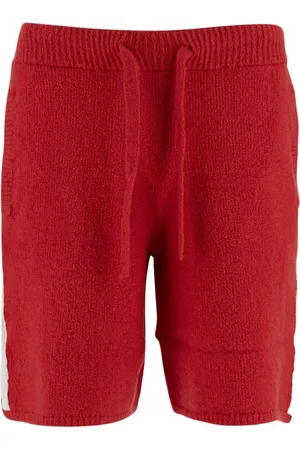 LANEUS Korte broeken, Heren, Rood, L, Katoen, Elastische taille herenshorts