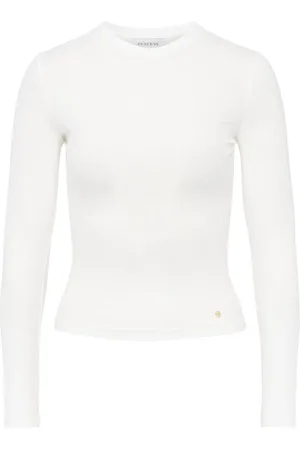 ANINE BING Tops, Dames, Wit, S, Lange mouwen T-shirt in Off