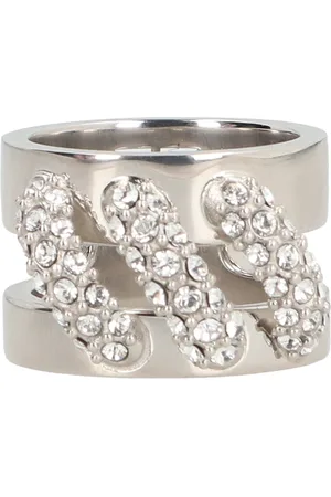 Givenchy Accessoires, Dames, Grijs, ONE Size, Kristalsteek Ring