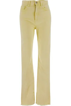 Des Phemmes Jeans, Dames, Geel, S, Katoen, Rechte jeans voor vrouwen