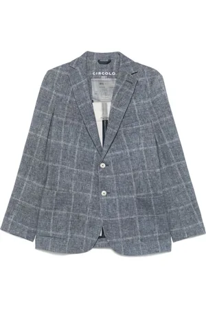 Circolo Jassen, Heren, Blauw, 2Xl, Blauwe Geknoopte Jas met Achterventielen